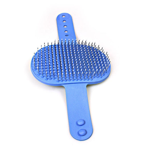 Silicone Dog Brush Metal Bristles with Hand Wrap 13 cm Assorted Colours 4985 / 4408  (Parcel Rate)