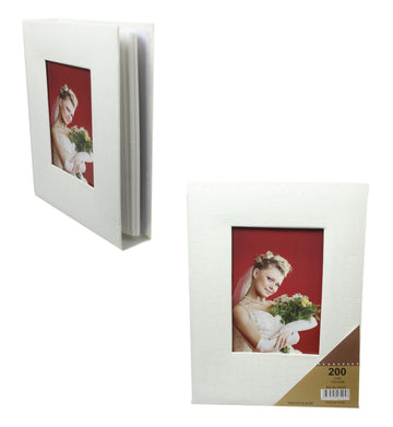 Memorial Wedding Off White 200 Page Photo Album Wedding Album 4 x 6'' 5527 (Parcel Rate)