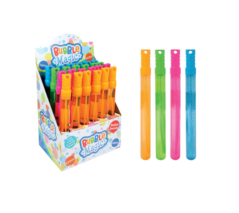 Bubble Wand Sword 110ml / 36 cm Assorted Colours R50090 (Parcel Rate)