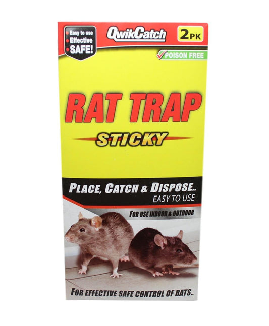 Strong & Sticky Rat Indoor Outdoor Glue Board Mat Traps 2 Pack 27cm x 13cm 5053  A (Large Letter Rate)