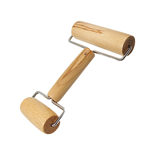 Double Sided Wooden Dough Rolling Pin 10.5 x 6 cm 4666 A (Parcel Rate)