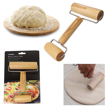 Double Sided Wooden Dough Rolling Pin 10.5 x 6 cm 4666 A (Parcel Rate)