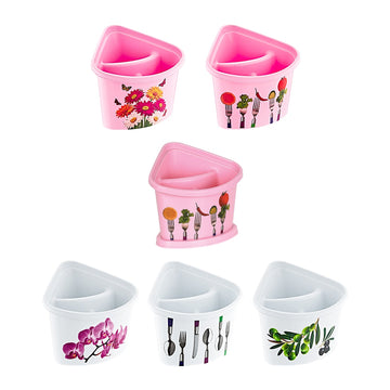 Plastic Silverware Cutlery Holder Assorted Designs And Colours TA320 (Parcel Rate)