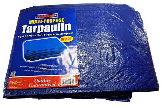 Blue Multipurpose Use Tarpaulin Light Strong Waterproof Tarpaulin 16 x 20 ' 3039 (Parcel Rate)