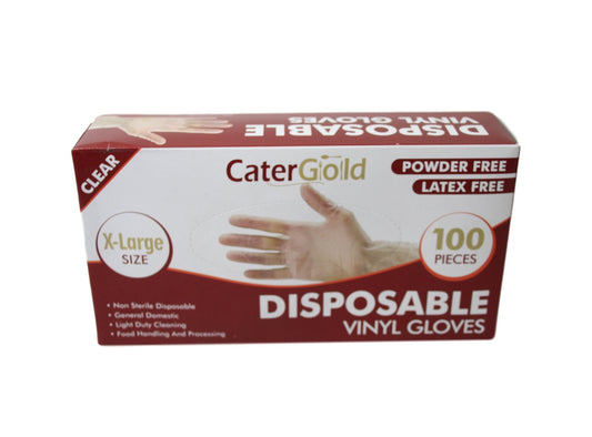 100 Vinyl Examination Gloves Clear Extra Large 27558 (Parcel Rate)