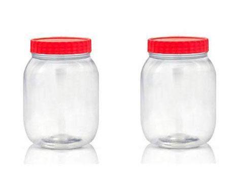 Plastic Kitchen Pet Food Storage Jar 750 ml Pack of 2 ST5131 (Parcel Rate)