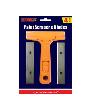 Rapide Paint Scraper with Blades 4 Piece Set 2860 (Parcel Rate)