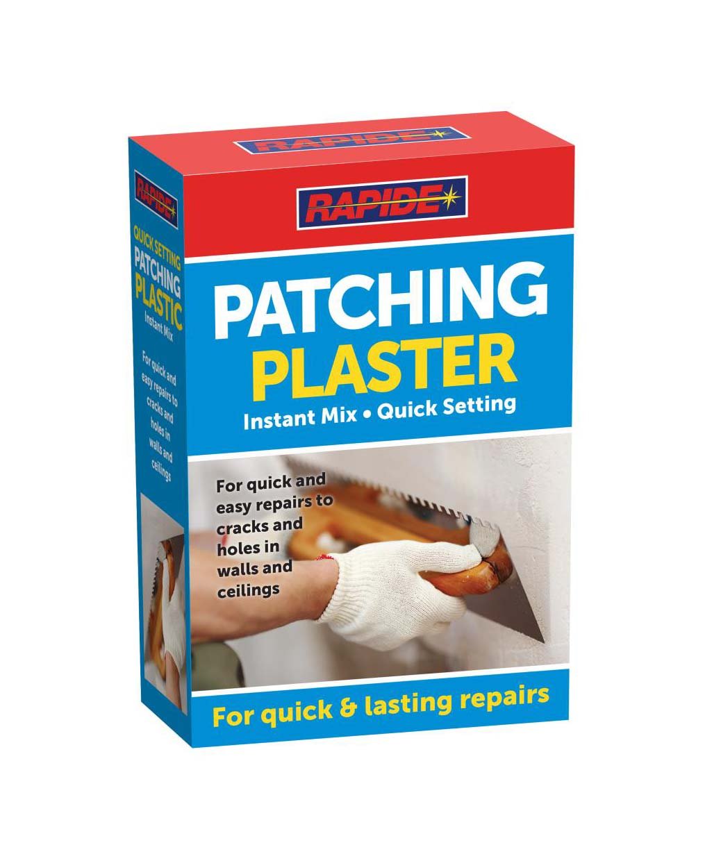 Rapide Patching Plaster Instant Mix Quick Setting Lasting Repairs 500g 3129 A (Parcel Rate)