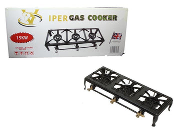 Triple Gas Burner Viper Outdoor Camping Gas Stove 15kw 6177 (Big Parcel Rate)p