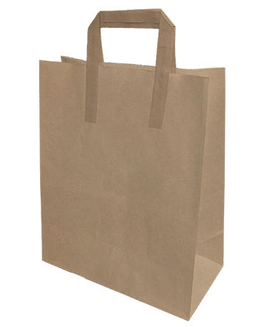 250 Pieces Brown SOS Paper Carrier Bag Jumbo External Handles 525 x 380 x 175 mm 35188 (Parcel Rate)