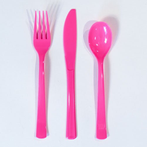 Disposable Plastic Cutlery Set Assorted Colours 90059 (Parcel Rate)