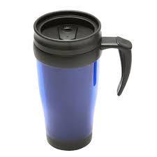 SQ Professional Car Coffee Tea Travel Mug with Handle 450ml Assorted Colours 0045 / 9995 A (Parcel Rate)