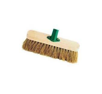 12" Soft Coco Garden Wooden Broom Brush Head SK28390 (Parcel Rate)