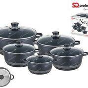 SQ Professional Set Of 5 Nea Diecast Casserole Set Black 4211 (Big Parcel Rate)