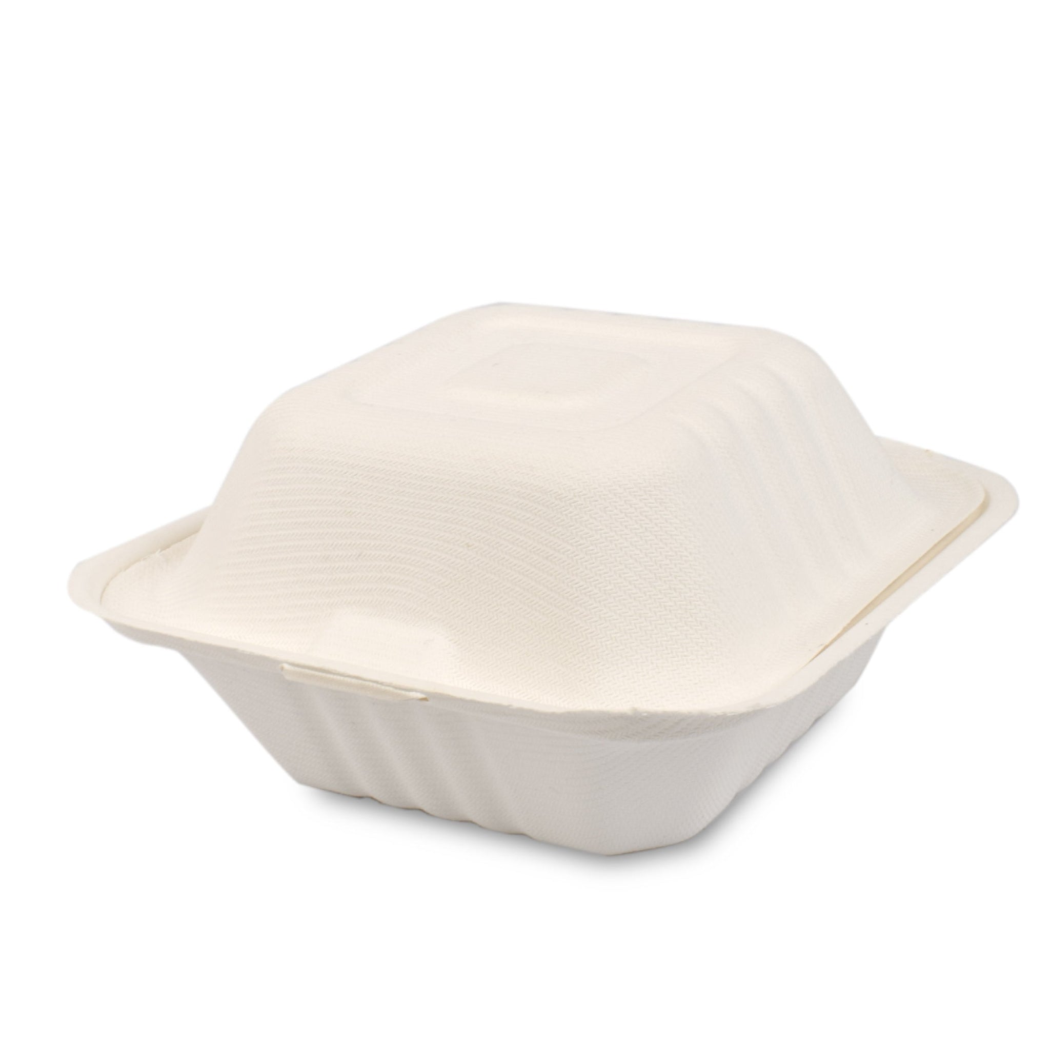 500 Pieces Disposable Eco Bagasse Take Away Food Container Burger Box 6" 33499 (Big Parcel Rate)