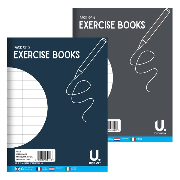 Exercise Books 16 Sheets 20 x 15 cm Pack of 6 P1003MP (Parcel Rate)