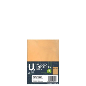 Padded Envelopes Size A 120 x 165 mm Pack of 6 P2213 (Parcel Rate)