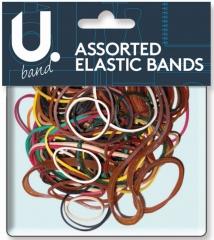 Assorted Size and Colour Elastic Bands Art and Crafts Assorted Bunch P2410 (Large Letter Rate)