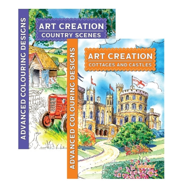 World of Art Adult Colouring Book Country Scenes, Castles & Cottages Assorted Designs  P2581 (Large Letter Rate)