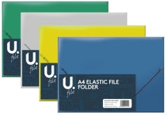 A4 Elastic File Folder Stationery Home Office Student P2752 (Parcel Rate)