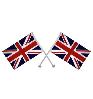 Great Britain Union Jack Jubilee Car Flags 2 Pack FL2 (Parcel Rate)