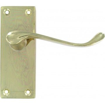 4" Vic Scroll Latch Handle Brassed 0923 (Parcel Rate)