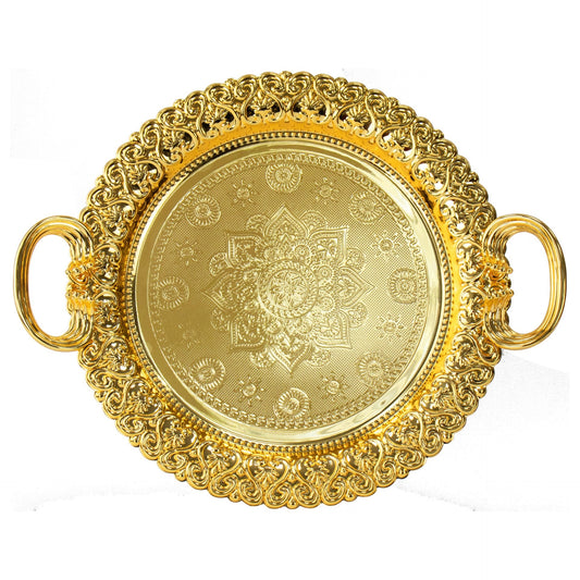 SQ Professional Durane Ornate Party Serving Tray Gold 51532FG Set of 3 Round 10976 (Big Parcel Rate)