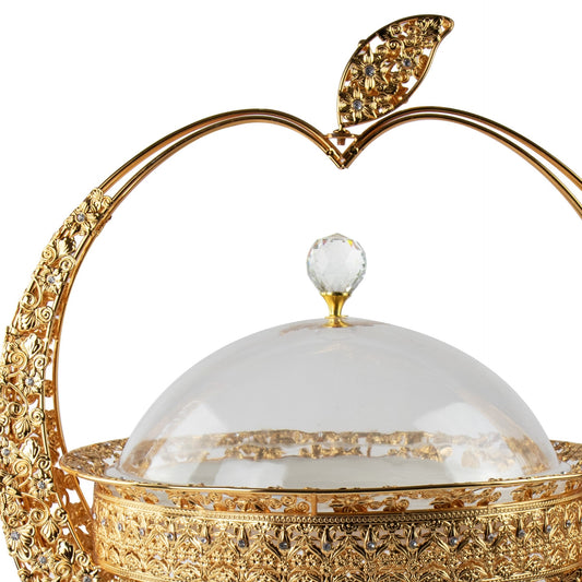 Durane Metal / Plastic Ornate Party Serving Tray Stand Gold A047G Apple Dome 11039 (Big Parcel Rate)