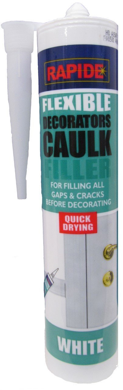 Rapide Flexible Decorators Caulk Filler White 260ml 5972 A (Parcel Rate)